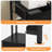 67'' Computer Desk with 5 Drawer and Monitor Stand, Gaming Desk with LED Lights & Power Outlets, Printer Cabinet -118662962