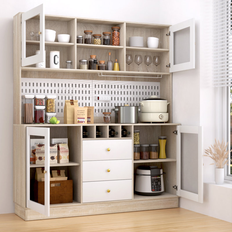 Garde-manger l 63 po Arbela, Brun / blanc