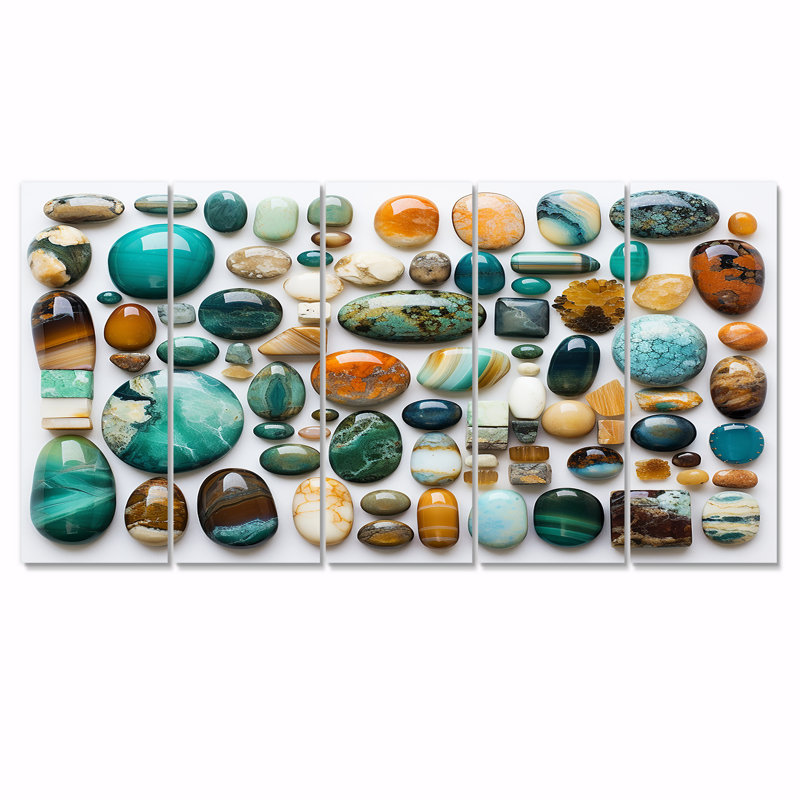 Cynthla - Pierre spirituelle, décoration murale 5 pièces, H 32 po x l 80 po