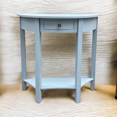 Grey  Wooden 1 Drawer Side Table