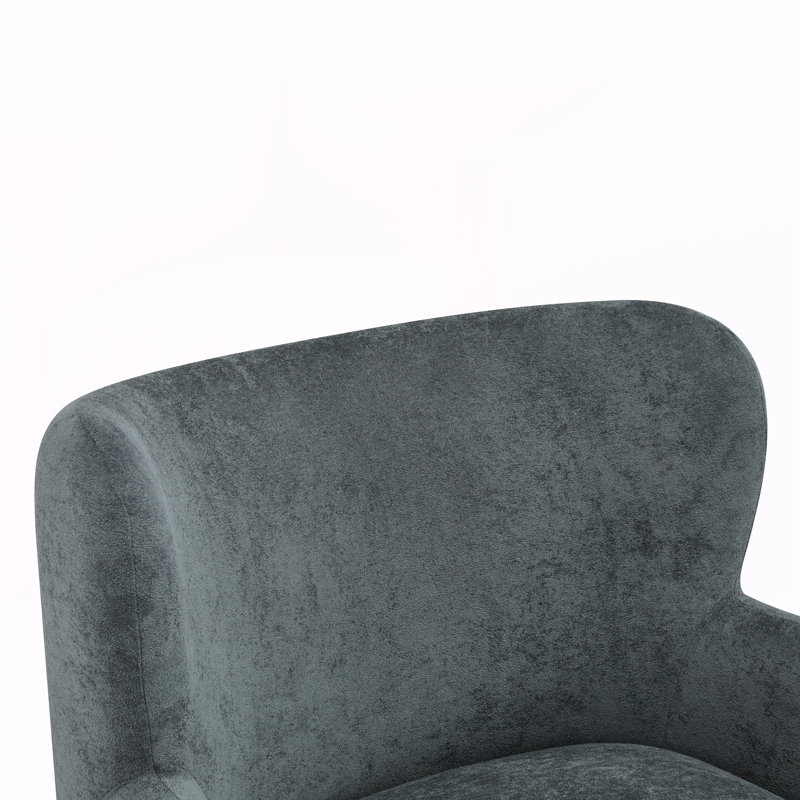 Chaise d'appoint moderne avec accoudoirs, Gris