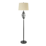 62'' Powder Gray Column Floor Lamp