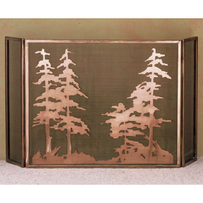 Tall 3 Panel Fireplace Screen