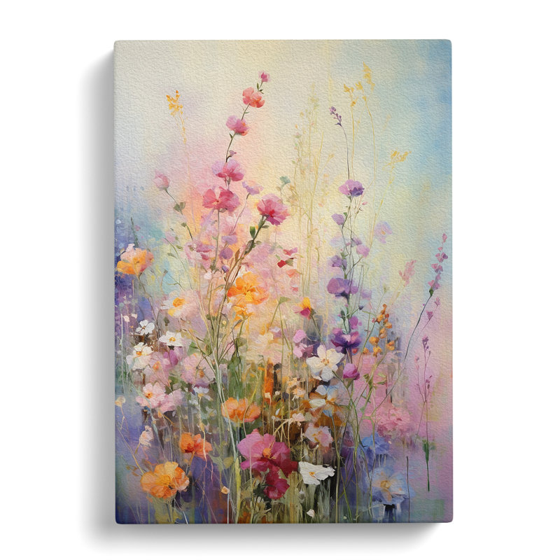 Wildflowers Impressionism - Art Prints - Wrapped Canvas, 50cm H x 35cm W x 3cm D