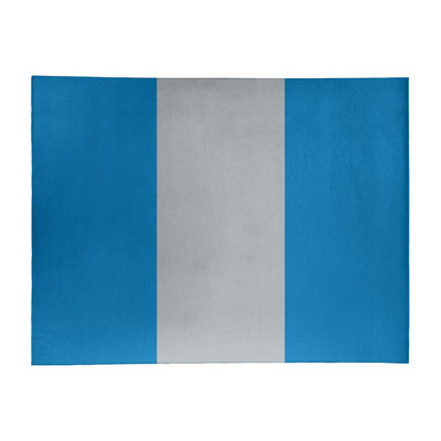 Tapis de détroit à rayures en poly-bleu