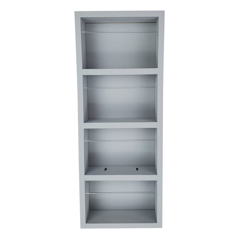 Étagère à épices sur le mur Mitchell, Gris apprêté, 35" H x 14" W x 4.5" D