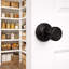 Faux bouton de porte tulipe traditionnel noir mat, placard non verrouillable et porte française, paquet de 2