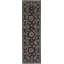 Wool Oriental Area Rug in Black/Burgundy/Green