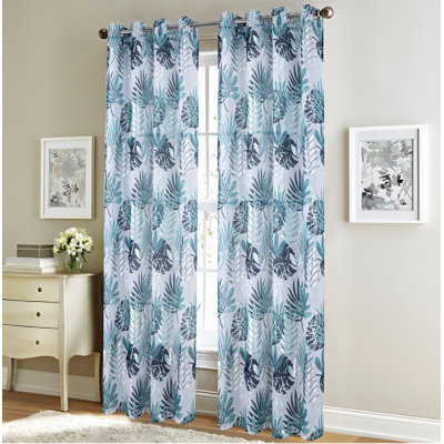 Hopkins Metallic Foil Leaves Window Curtain