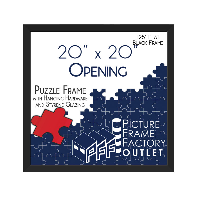 Picture Frame, Black, 20" x 20"