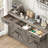 59.1" W Manufactured Wood Sideboard with Adjustable Shelves-1606620979