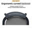 Chaise berçante extérieure pivotante 2 pièces - noir braise. Aluminium léger, support dorsal confortable, tissu de patio noir, 2 pièces Dossier, coussins