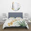 Orchidées jaunes rétro - ensemble de housse de couette traditionnel - microfibre de polyester-66393249