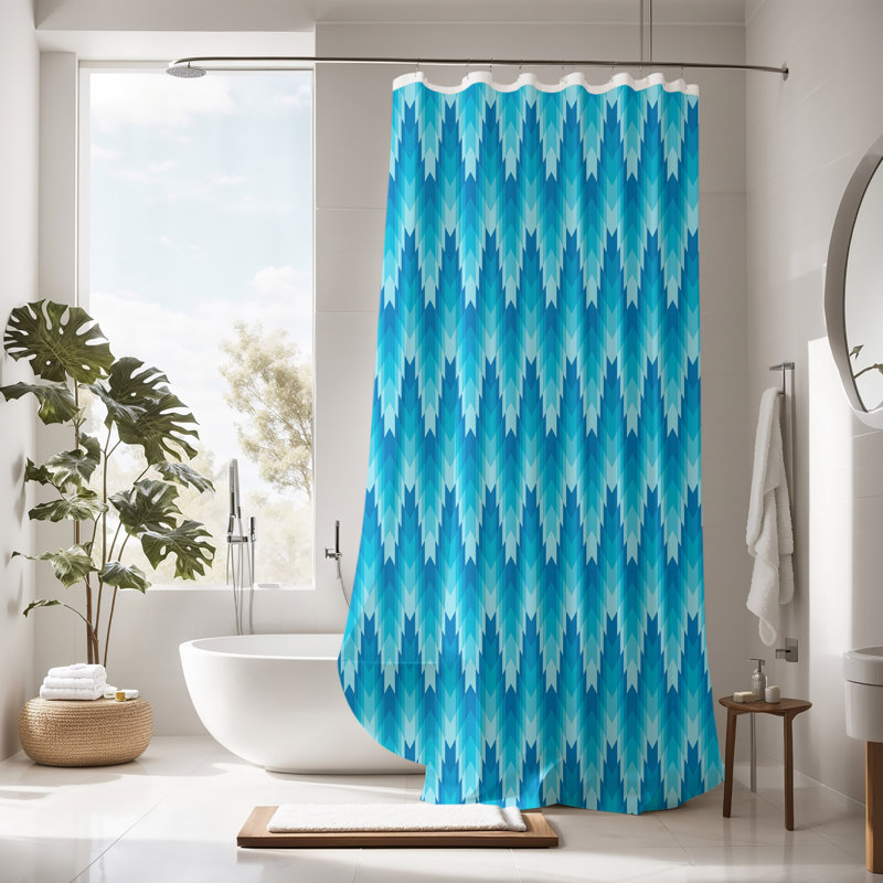 Abstract Shower Curtain, 83" H x 70" W