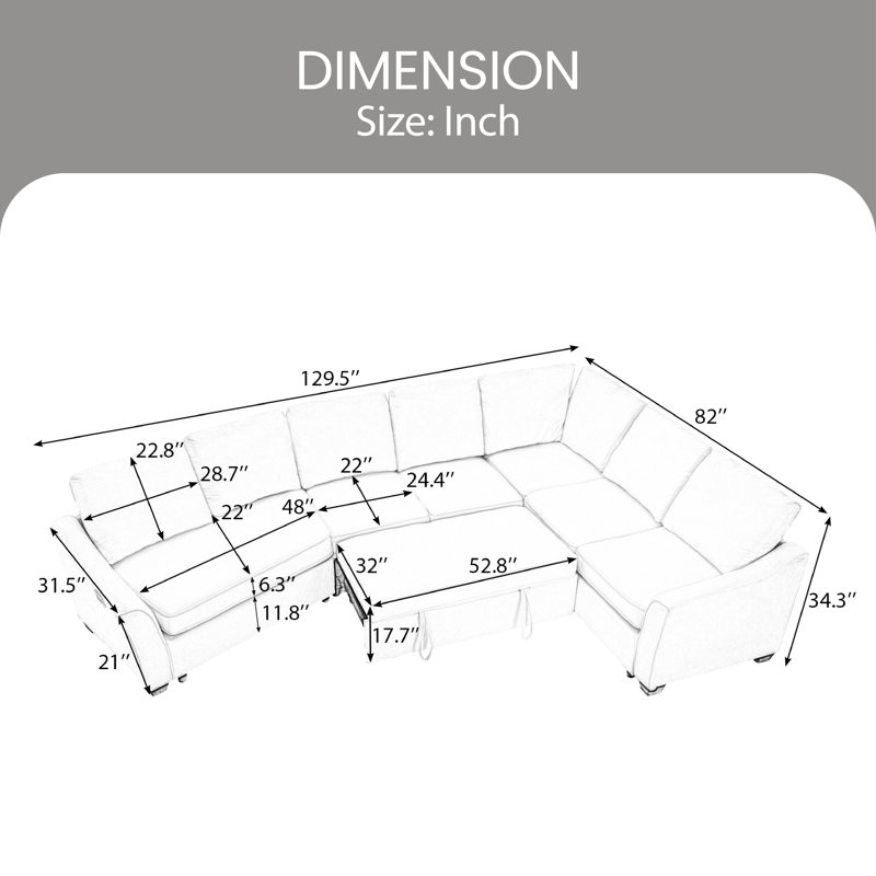 Upholstered L-Shaped Sectional Right Hand Facing