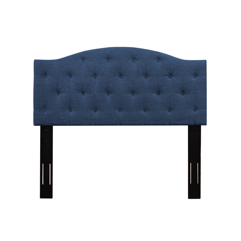 Tête de lit tapissier, Bleu, Grand