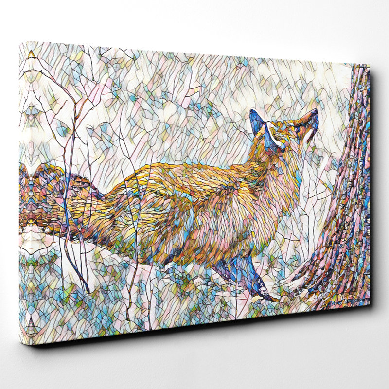 Robert Bateman Fox - Wrapped Canvas Print, 50cm H x 76cm W