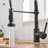 Kitchen Faucet With Pull Down Sprayer, Single Handle Single Lever Kitchen Sink Faucet