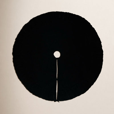 Vickerman Plush Black Velvet Christmas Tree Skirt