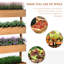 Jardinière verticale - Boîte en bois orange à 4 niveaux pour plantes d'extérieur à angle réglable
