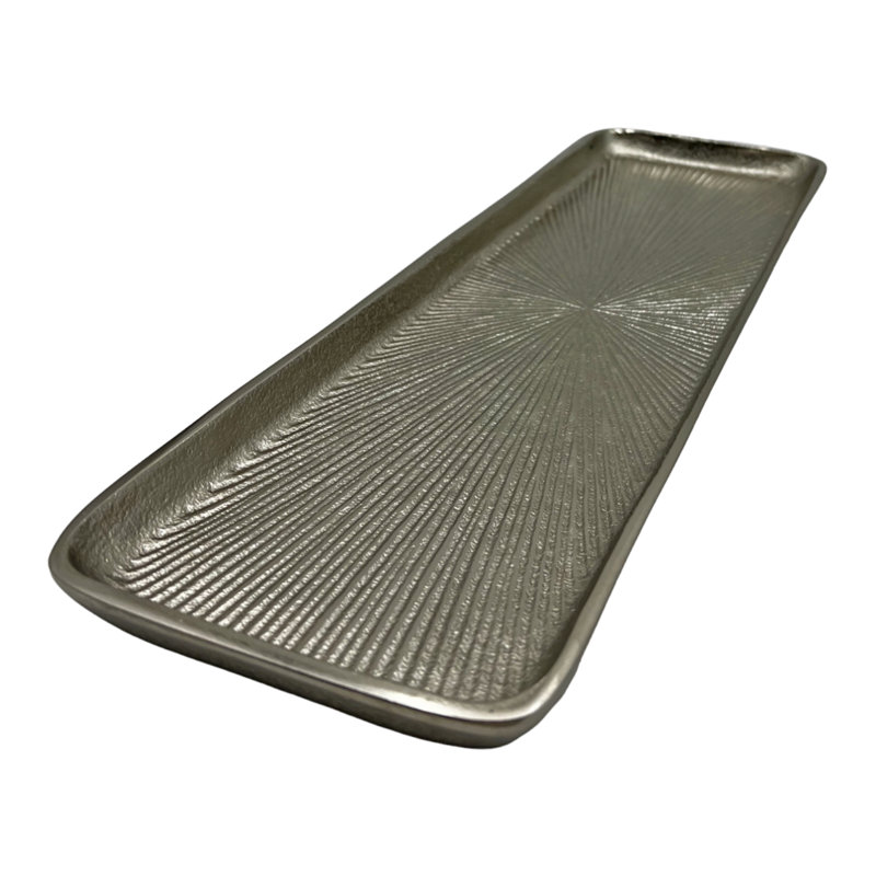Nellir Tray, 1" H x 17.5" W x 5.5" D, Silver