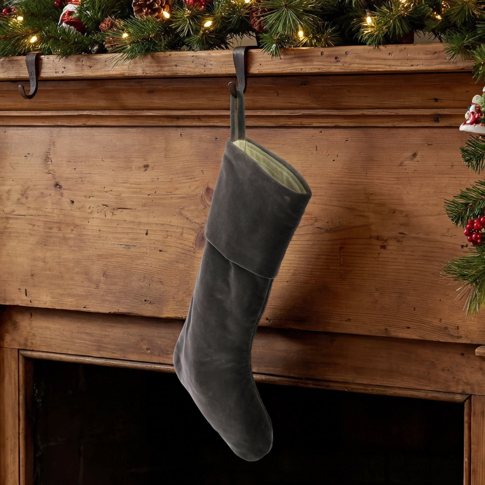 Velvet Stocking, Dark Gray