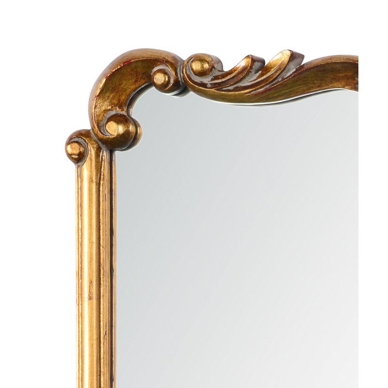 Toulouse Rectangular Traditional Wall Mirror in Antiqued Gold