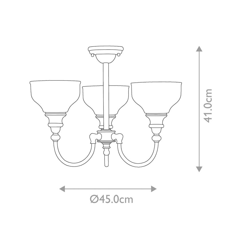 Beallsville Glass Semi Flush Mount