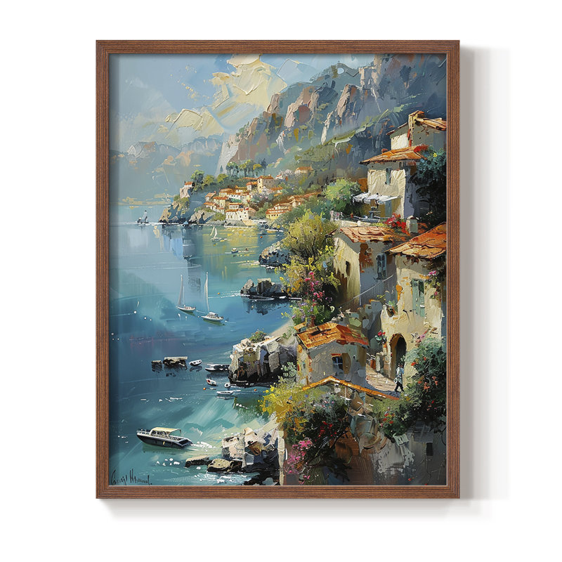 NAUTICAL Series DLXII, reproduction encadrée - bois massif, H 21 po x l 17 po, Noyer