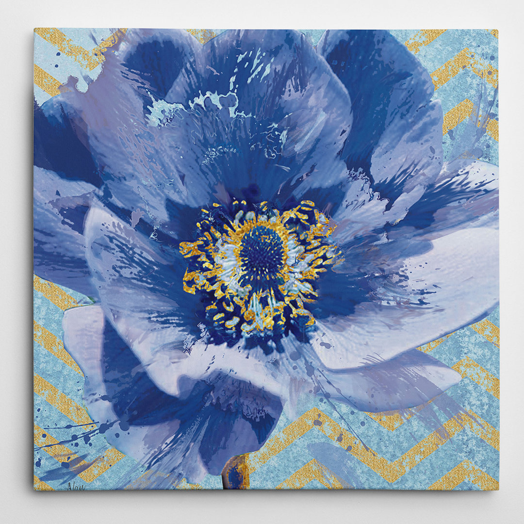 'Chevron Power I' by Nan Painting Print on Wrapped Canvas Wexford Home 