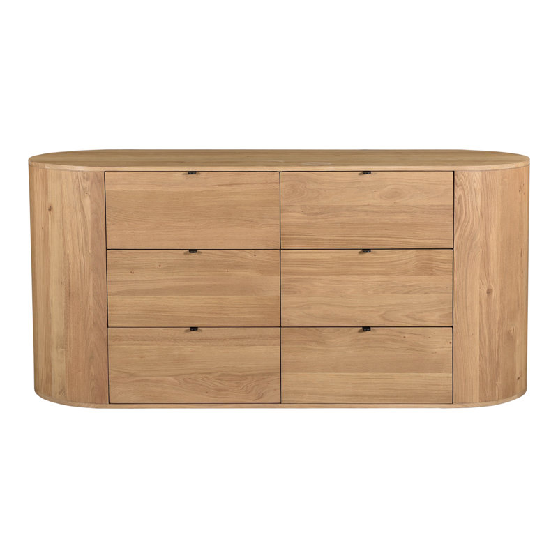 Millie 6 - Drawer Solid Wood Dresser, Natural