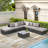 8 Pieces Outdoor Conversation Sets with Washable Cushions-932167702