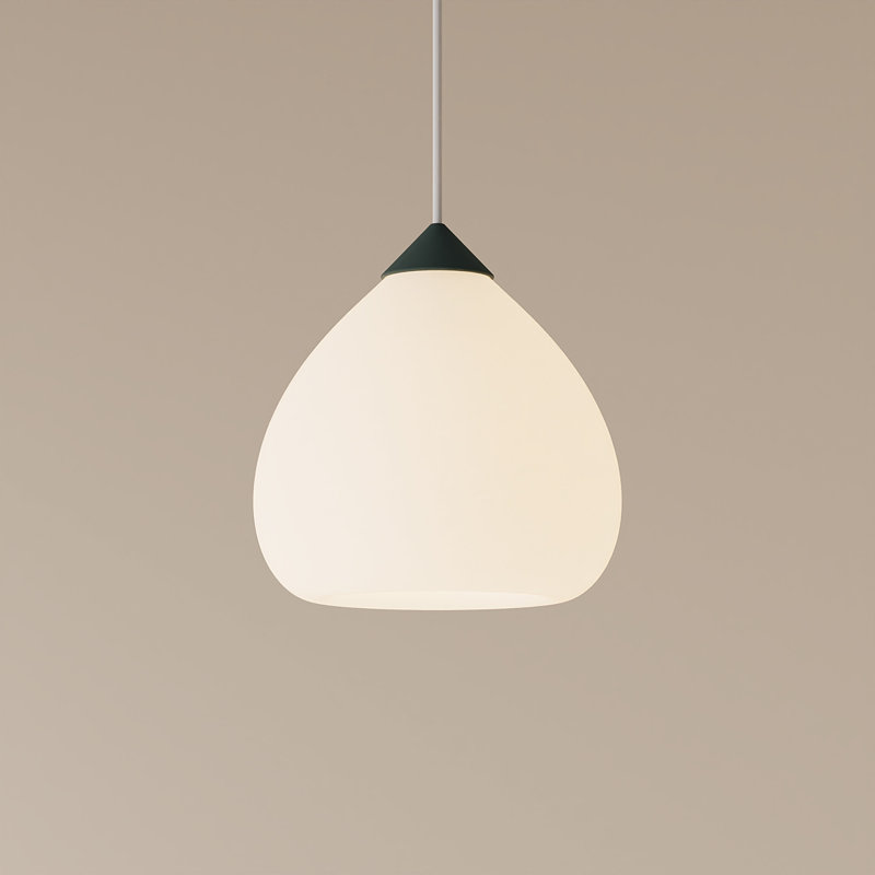 Gulp Pendant Light, 14.6" H x 9.45" W x 9.84" D, Sedona, White