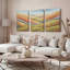 «Abstract Landscape Waves», ensemble de 3 reproductions d'art sur toile tendues-415458488