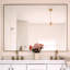 Miroir mural en métal pour salle de bain et meuble-lavabo, collection Kristveig-397643209-397643224-397643227