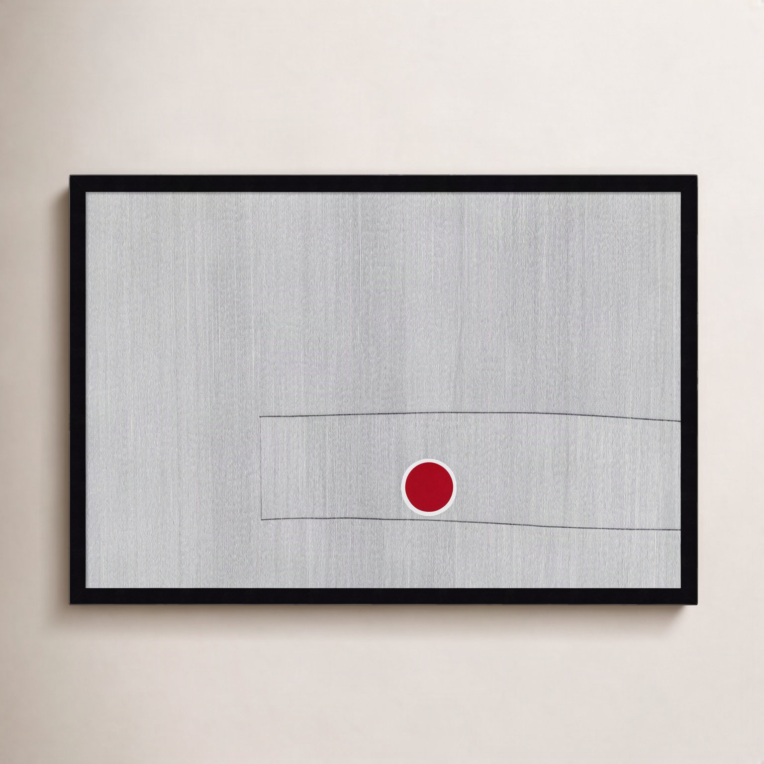 Grey Drawing Fifty Seven Print, Black, 22" H x 33" W x 1" D