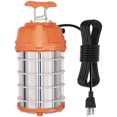 Lampe de travail à DEL portable, 150 W, 20000 Lm, 5000 K durable et résistante à l'eau, pouvant être reliée jusqu'à 6 unités, éclairage de plafond ou de travail sur pied pour une utilisation intérieure et extérieure