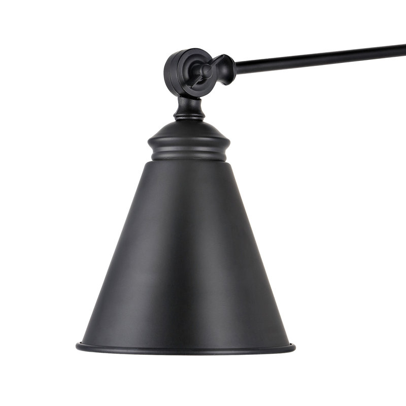 Cessna 2 - Light Swing Arm Wall Sconces, Black, Black