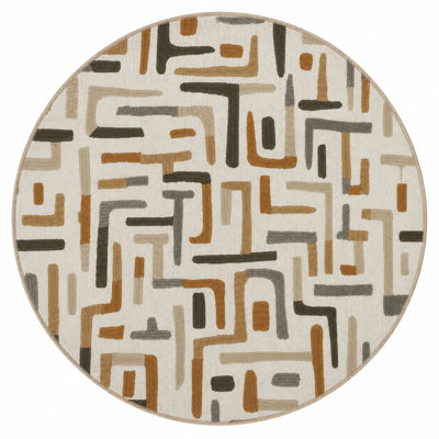 Bumareng Colorful Striped Themed Decorative Carpet And Washable Carpet