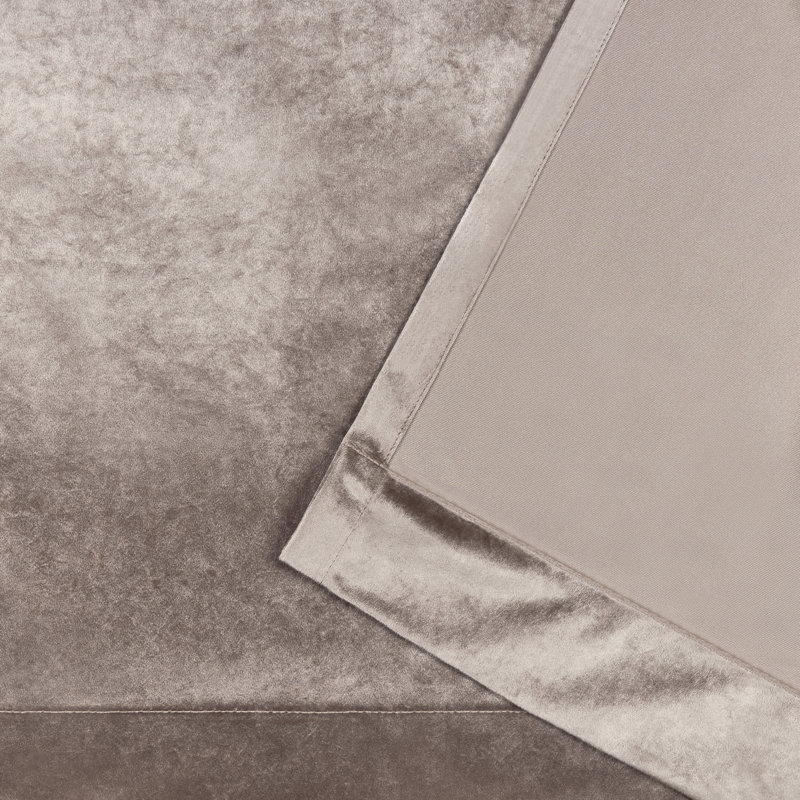 Panneau de rideau obscurcissant en velours épais et épais, Taupe, L 52 po x L 96 po