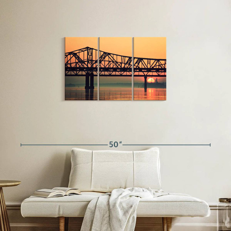 Pont sur la rivière Ohio, H 20 po x l 33 po