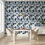Papier peint abstrait moderne bleu abstrait en marbre-51949840
