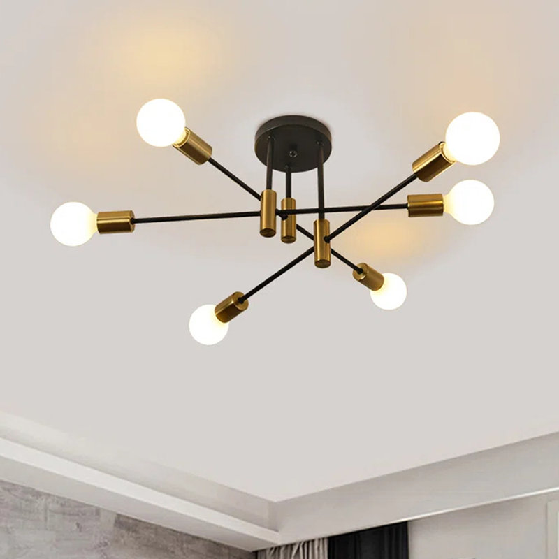 Leopardus 6-Light 62cm Sputnik Semi Flush Mount