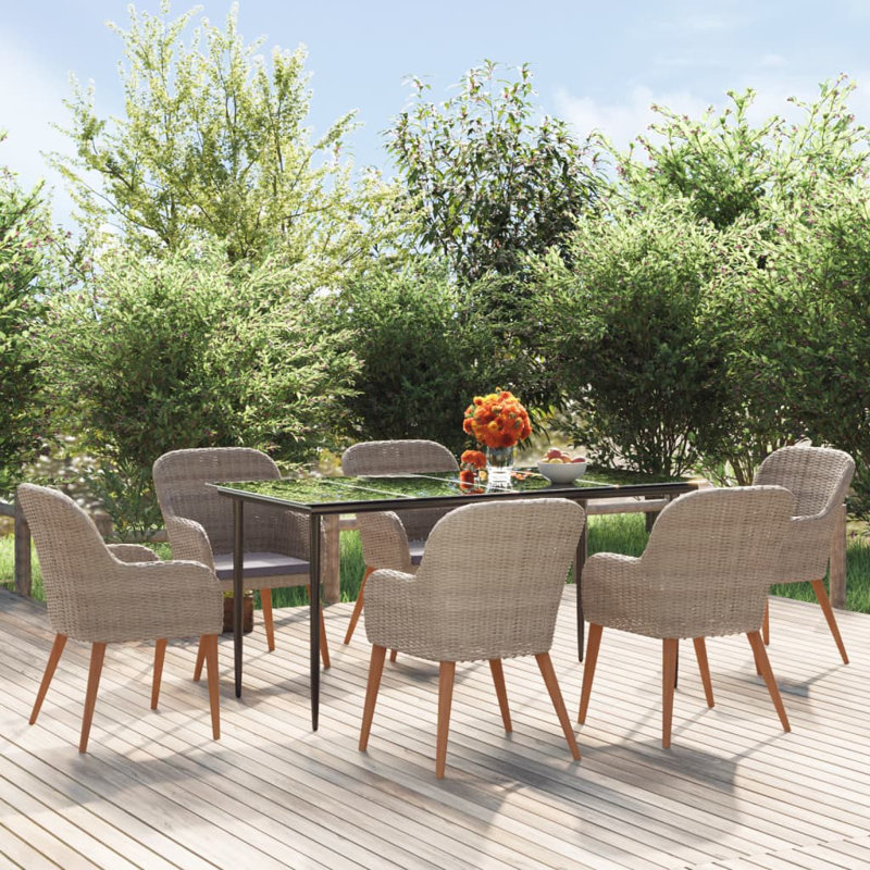 Ensemble bistro Janill Square pour 2 personnes, 29.1" H x 63" W x 31.5" D, Brown, 6
