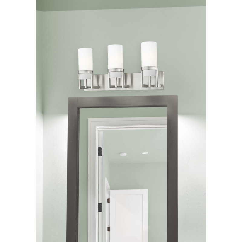 Loarine 3 - Light Dimmable Vanity Light, White, Satin Nickel