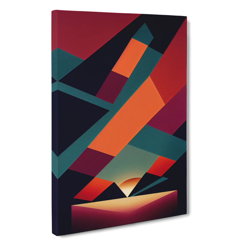 Incomparable Abstract Sunset - Wrapped Canvas Print, Wrapped Canvas, 50cm H x 35cm W x 3cm D