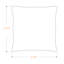 Coussin 2 pièces à finition vert et clair Caiman, H 17,75 po x l 17,75 po x P 5,86 po