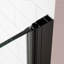 Porte de douche à double vitrage battante Bifold, porte de douche réglable sans cadre avec verre trempé transparent-112518030