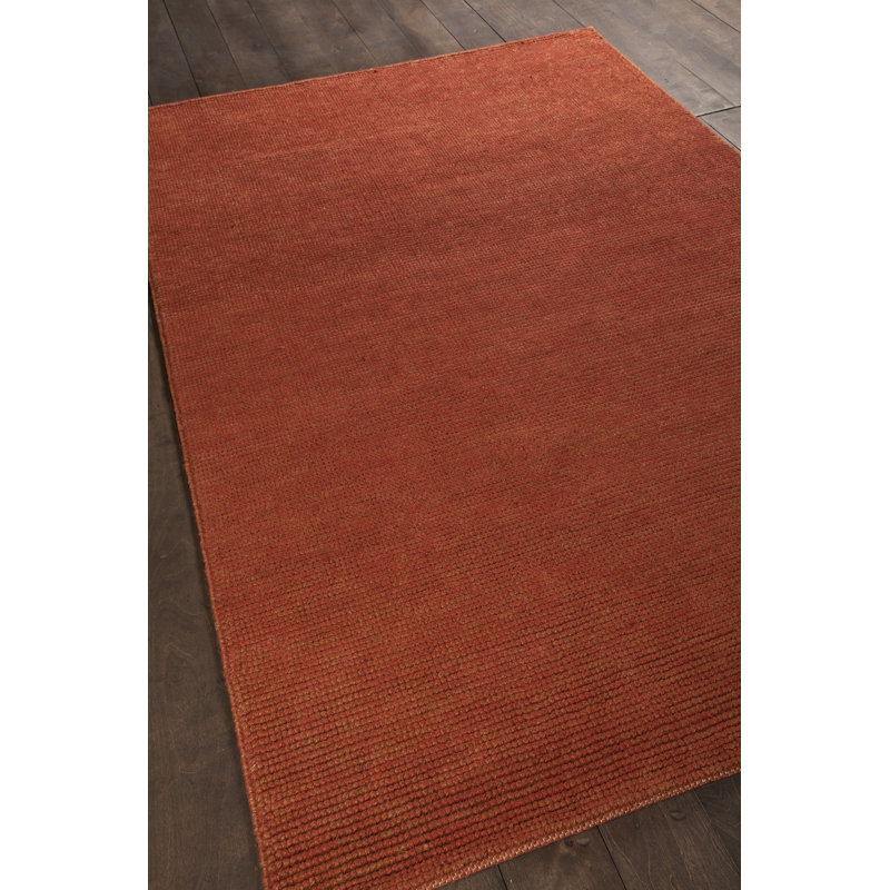 Tapis rouille tissé à la main Wanita, 5 pi x 7 pi 6 po