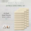 Ensemble de serviettes de salle de bain 100% coton 100% coton zéro torsion Robbs Home Weavers 500GSM, 16 po x 24 po (24) (24 serviettes à main), ivoire-130204312-130204320